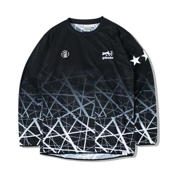 Supportergoods - ゴレアドール(goleador) ジオメトリック グラデーション プラクティス 長袖シャツ G-2602 ブラック