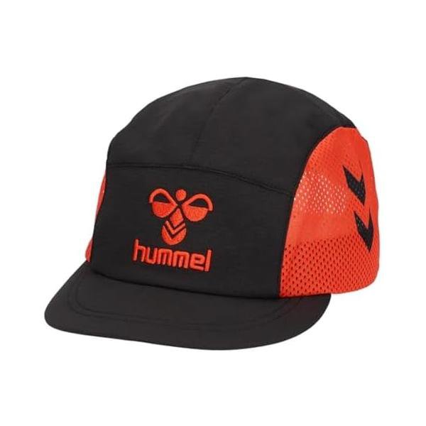 ヒュンメル(hummel) サッカー キャップ ジュニア HJA4057 ブラック×フレームオレンジ(90331)