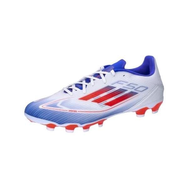 足球 - アディダス(adidas) サッカースパイク F50 リーグ HG/AG Fホワイト/Sレッド/Lブルー(IF1341)