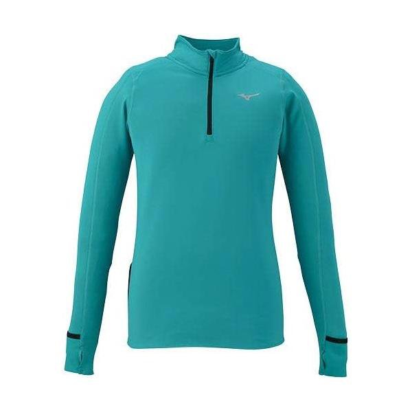 ミズノ(MIZUNO) ランニングウェア ストレッチフリースシャツ J2MC9711 レディース ブルーグラス