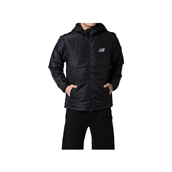 中綿を使用したパデッドジャケット。 トレーニングから移動まで幅広く対応。 ●はっ水：水をはじく撥水機能を搭載。素材構成: ポリエステル100%メンズサイズブランド紹介1906年、米国マサチューセッツ州ボストンでニューバランス社は誕生しました。その後50年間は、整形外科で使用されるアーチサポートや矯正靴を作り続けました。このアーチサポートをシューズに入れると新しいバランス感覚が生まれることから、"ニューバランス"という会社名になりました。ニューバランスは、スポーツに真剣に取り組む人々のためのブランドです高品質で斬新なテクノロジーのスポーツシューズとアパレルを、さまざまなサイズとウィズで展開するとうユニークな方法でアスリートのニーズに応えています。