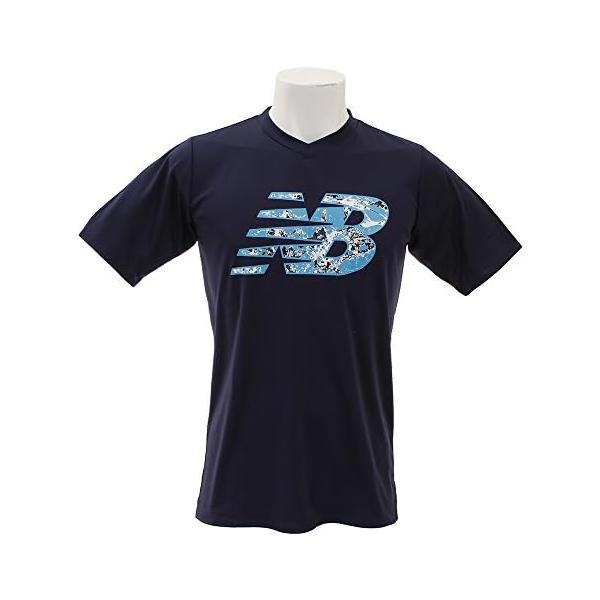 ニューバランス(New Balance) KAKUSEI BIG LOGO プラクティスシャツ JMTF8312 NV ネイビー
