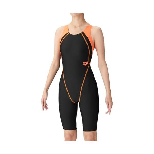 アリーナ(arena) フィットネス水着 レディース ワンピーススパッツ LAR4200W ブラック×オレンジ