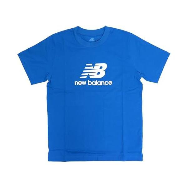 Rakuten - ニューバランス(New Balance) 半袖Tシャツ スタックドロゴ コットン 綿100% メンズ MT41502 ブルー