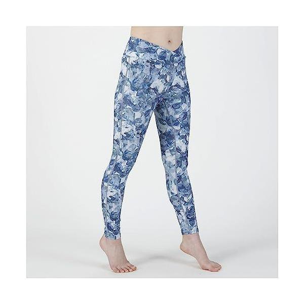 ミズノ(MIZUNO) 水着 ジム用 レディース ロングタイツ 10分丈 総柄 水陸両用 UPF50+ N2JBA835 ブラック