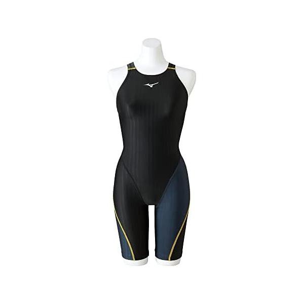 ミズノ(MIZUNO) 水着 競泳 レース レディース ストリームエース ハーフスーツ N2MG2720 90:ブラック/Cグレー