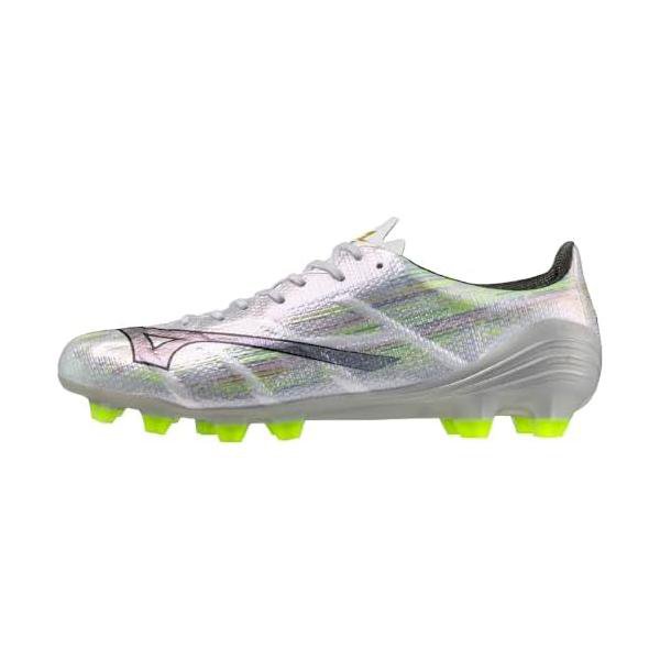 ミズノ(MIZUNO) サッカースパイク α2 プロ 軽量 P1GA256409 ホワイト×シルバーイリディセント 2E