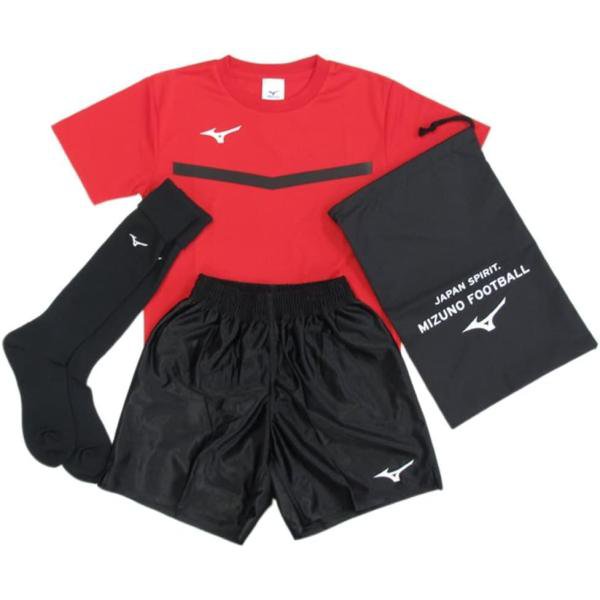 Soccer - ミズノ(MIZUNO) ジュニア プラクティスセット P2JAE011 62) レッド