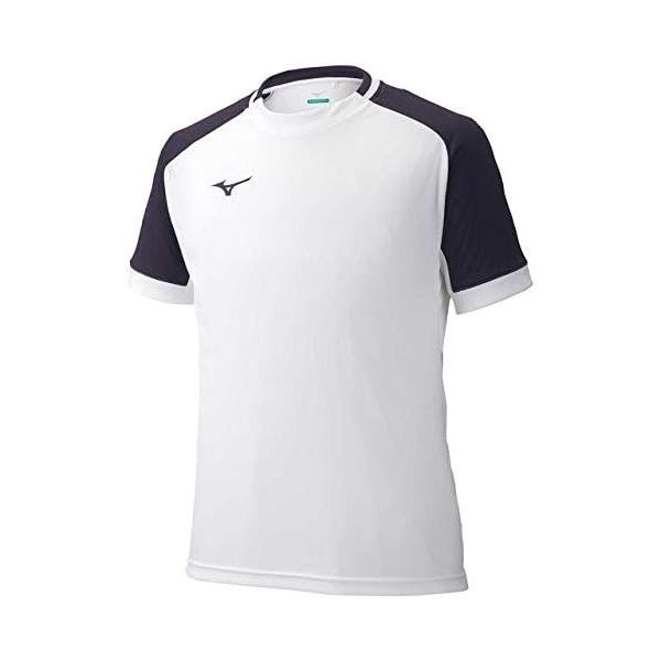 Rakuten - ミズノ(MIZUNO) ソーラーカットパーツフィールドシャツ 半袖 P2MA9046 ホワイト×ディープネイビー