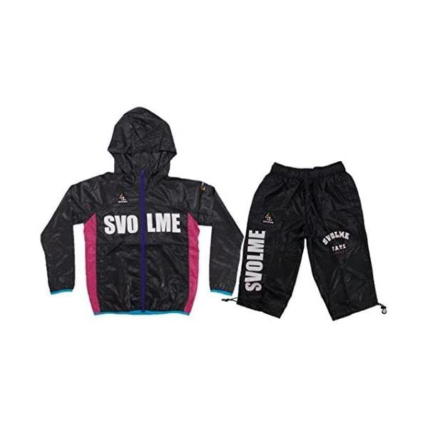スボルメ(SVOLME) ピステ ジップパーカー＋ハーフパンツ上下 XSサイズ SVOL-0807-BLACK-XS-W ブラック
