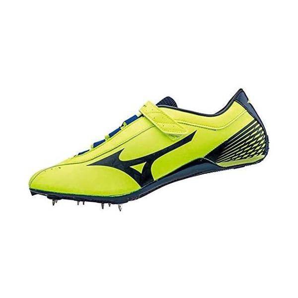 ミズノ(MIZUNO) 陸上スパイク 短距離 全天候 ジオ サイレンサー7 U1GA151244 44 Fイエロー/ネイビー