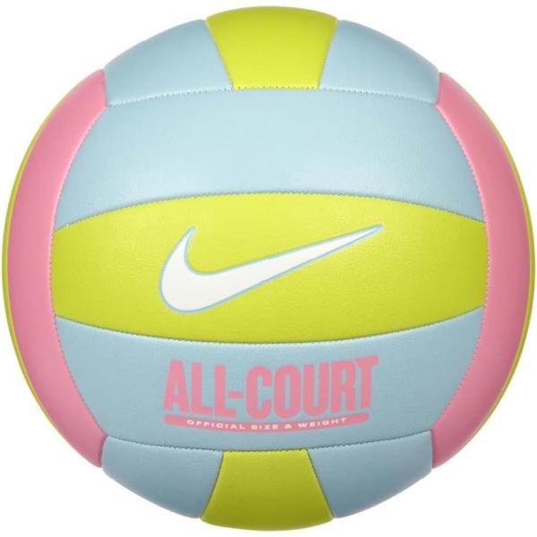 ナイキ(Nike) バレーボール オールコート VB0011-637 桃/水/黄/白 5号球