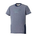 アシックス(ASICS) バスケットボール プリントTシャツ 半袖 XB6545 53MB ネイビーブルー杢B