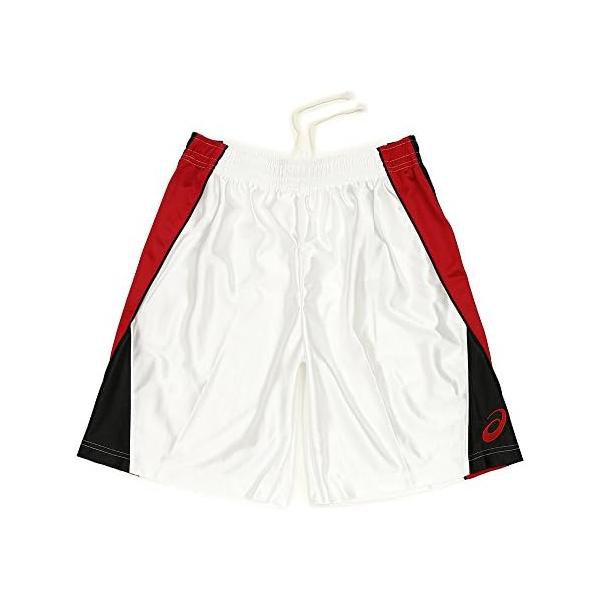 アシックス(ASICS) バスケットボール プラクティスパンツ XB7574 0124 ホワイト/ストロングレッド
