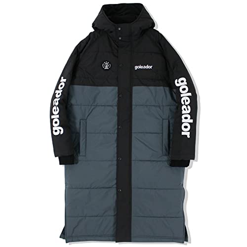 ゴレアドール(goleador) ジュニア 中綿バイカラーロングベンチコート G-2520-1 ブラック