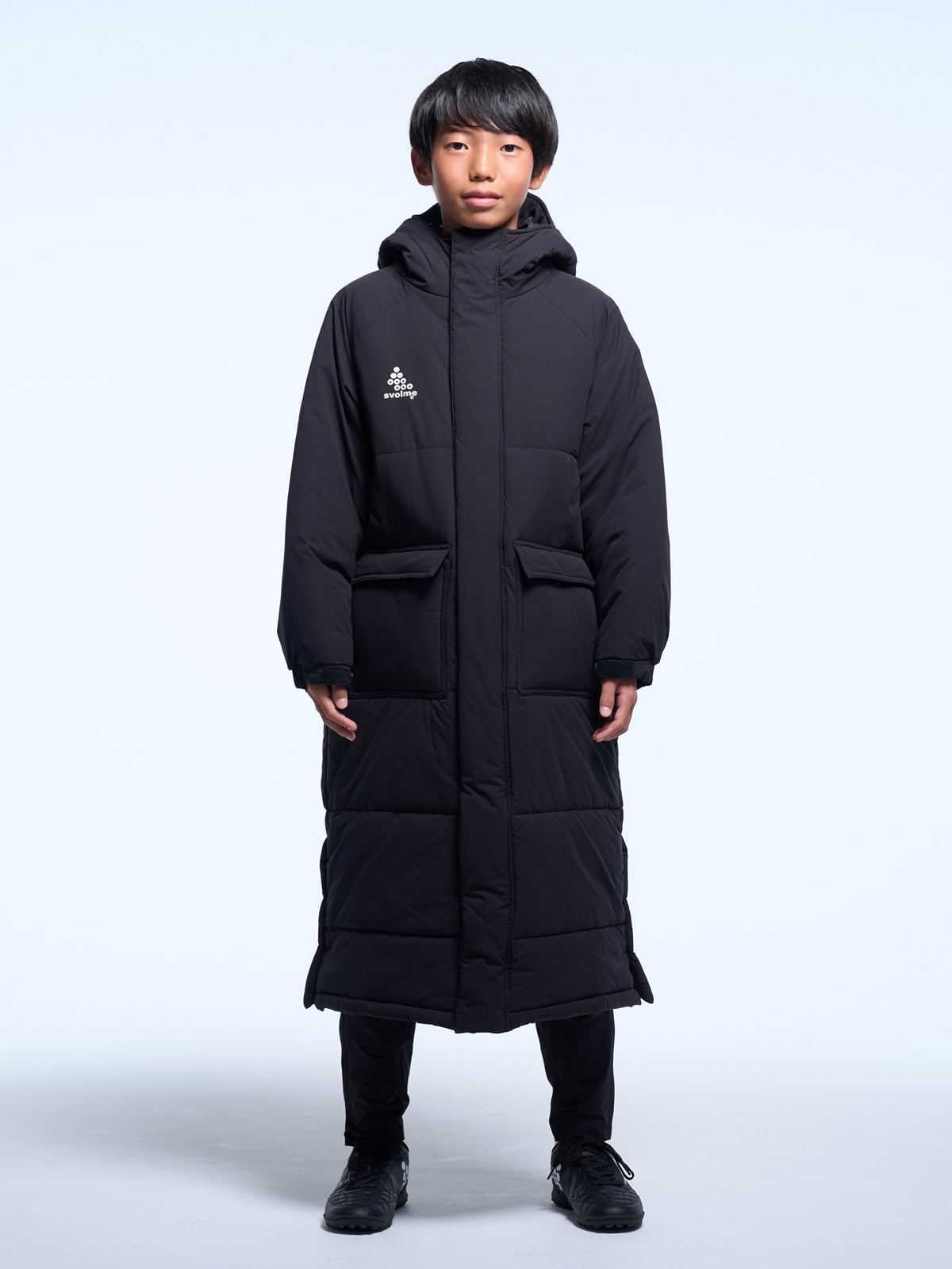 スボルメ(SVOLME) ジュニア サッカー フットサル Jr発熱中綿ベンチコート ブラック...