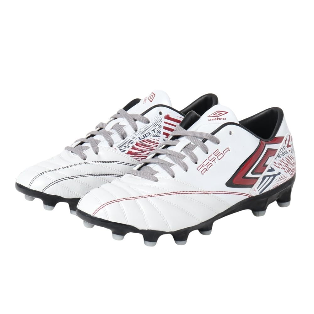 アンブロ(UMBRO) サッカー フットサル アクセレイター B-RUSH V2 HG ホワイト/レッド(WR) UU2XJA03WR