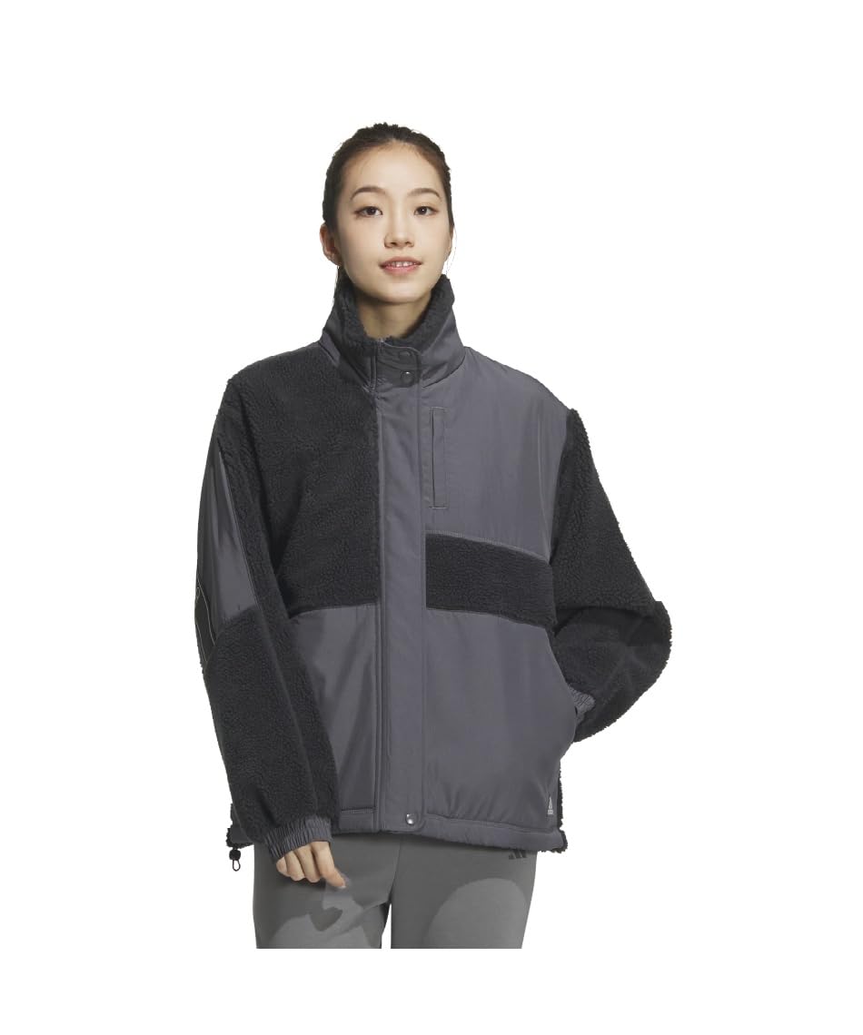 アディダス(adidas) フリース ワード ボアジャケット レディース カーボン KTX54-J...