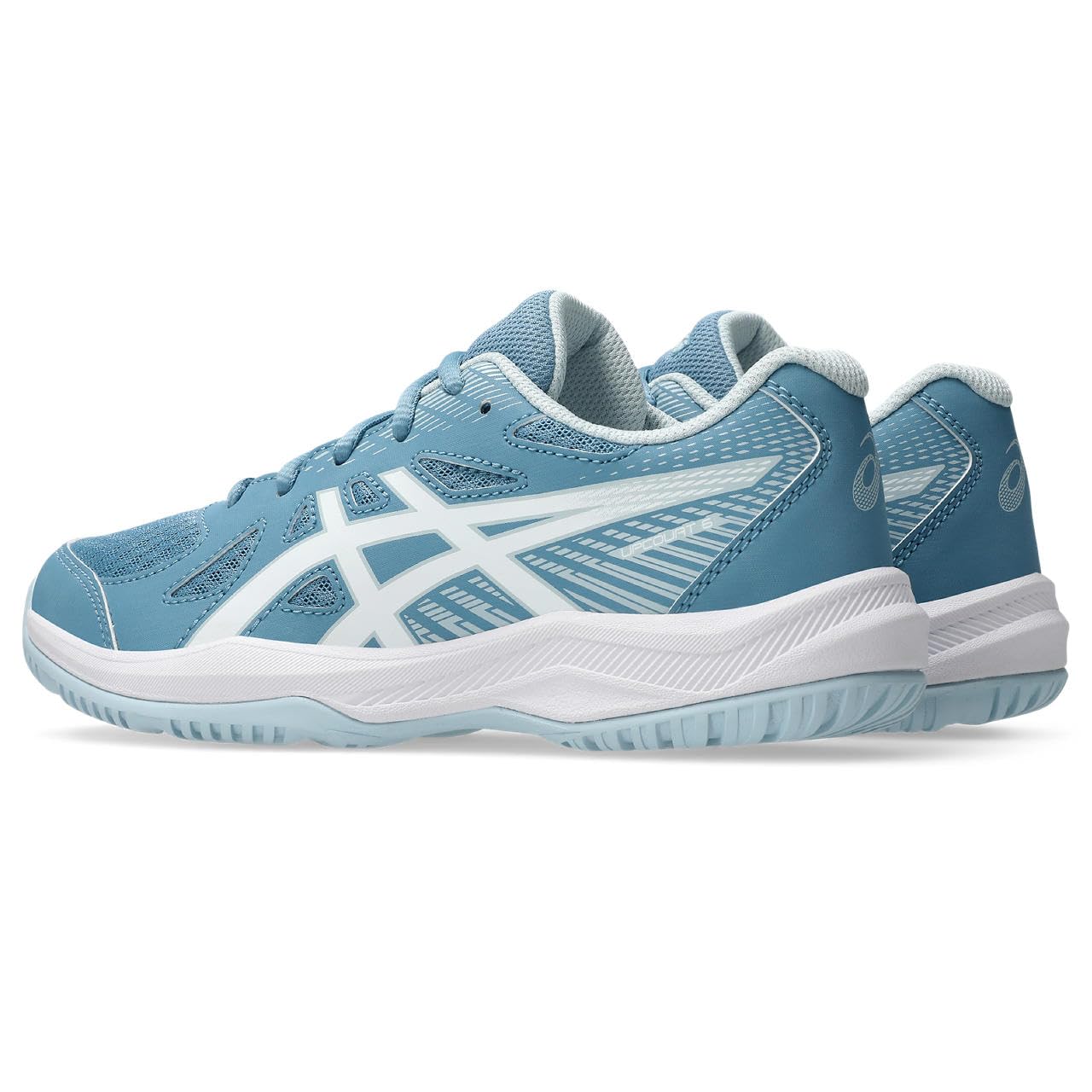 カンピスタのアシックス （asics） インドアスポーツシューズ UPCOURT 6 GS サバブルー/ホワイト 1074A045-403｜アングル2