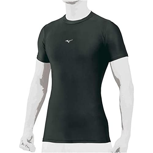 ミズノ(MIZUNO) 野球 アンダーシャツ バイオギア ローネック 半袖 D.グリーン 12JA...