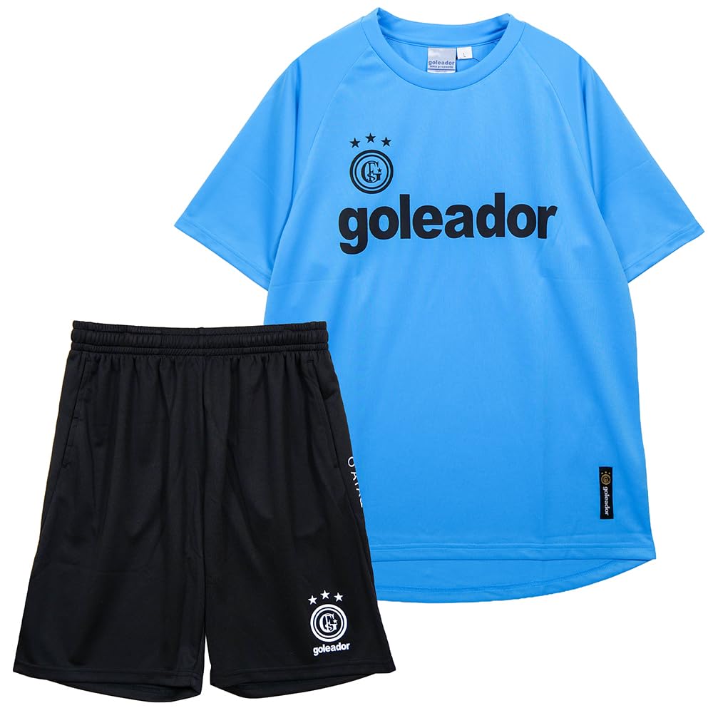 商品説明■　情報1・goleadorからセットアップアイテムが登場。 ・プラシャツ上下セットからナップサックまでの3点セット。 ・140~3Lまでの幅広いサイズ展開でチームウェアとしておすすめ。 ・圧倒的コストパフォーマンスで26ss一押しアイテム。