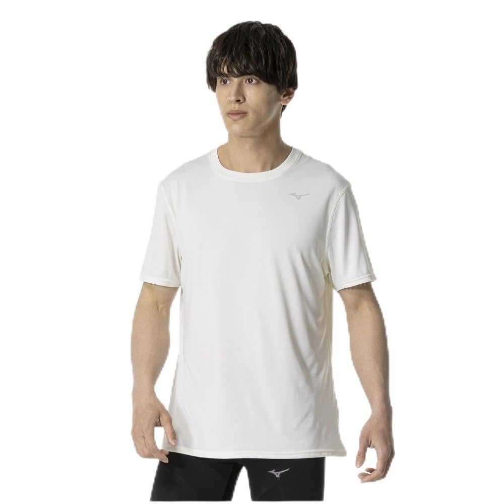 ミズノ(MIZUNO) ランニング 半袖Tシャツ クイックドライ 吸汗速乾 オーロラ 反射プリント メンズ プリスティン J2MAA51910