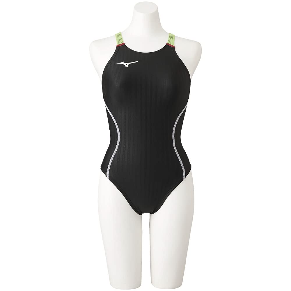 ミズノ(MIZUNO) 水泳 ガールズ水着 競泳用 ストリームエース ミディアムカット ブ...