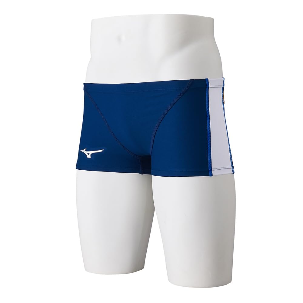 ミズノ(MIZUNO) 水泳 競泳 練習用水着 エクサースーツ ショートスパッツ ボーイズ ネイビー×ブルー N2MBB46082
