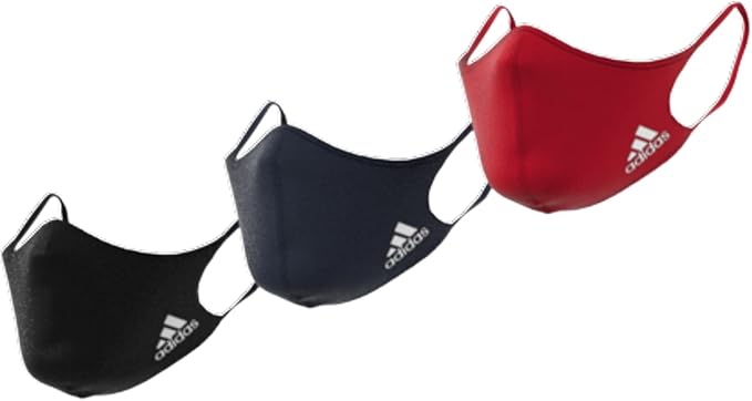 アディダス(adidas) フェイスカバー 3枚組 バッジ オブ スポーツ RF495 ブラック/LI/Pレッド(HF7047)