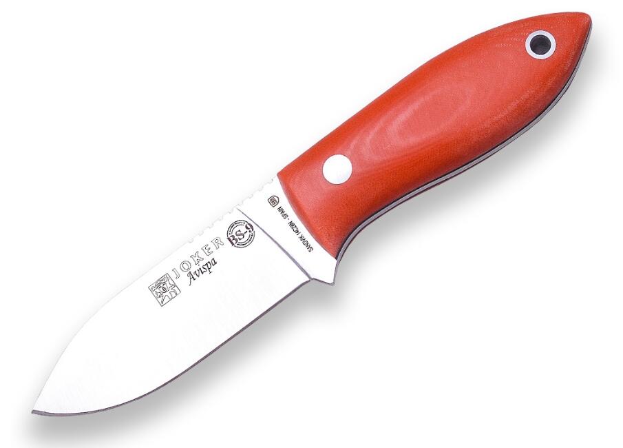 ジョーカー CN117 Avispa ネックナイフ 小型 カイデックスシース付き マイカルタ（オレンジ） 14C28N Joker アウトドア ナイフ キャンプ...