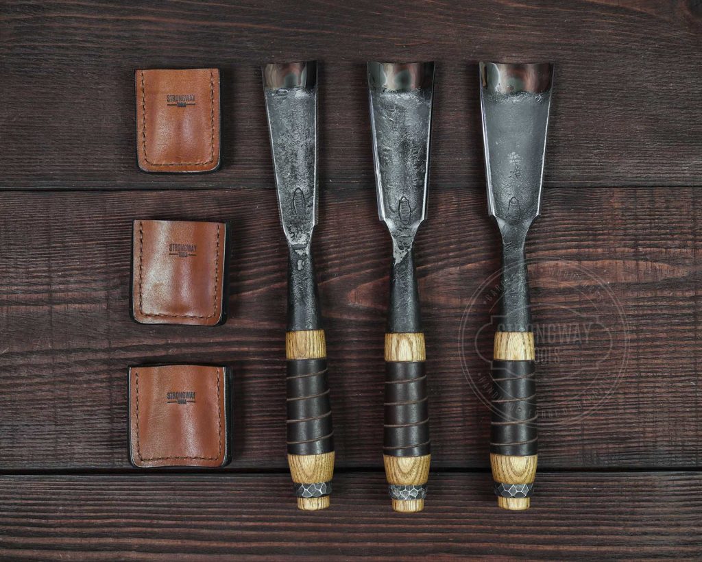 【ウクライナ製】木工ノミ 3本セット 丸型ガウジ 高品質 炭素鋼 ウッドーカービング ククサ作り 木工鑿 木彫り Swaytobor