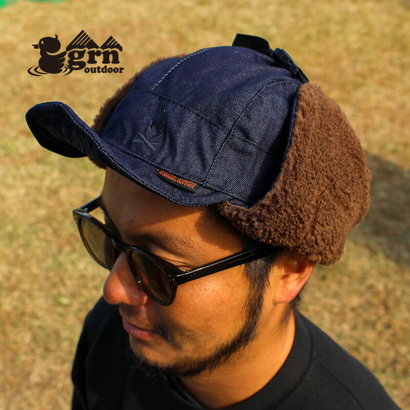 楽天CAMPSAILS　楽天市場店【最大44倍&10％OFFクーポン!!】grn outdoor HIASOBI RELAX BEAR CAP 2colors ジーアールエヌアウトドア ヒアソビ リラックスベア キャップ 耳付き パイロットキャップ 防寒帽子