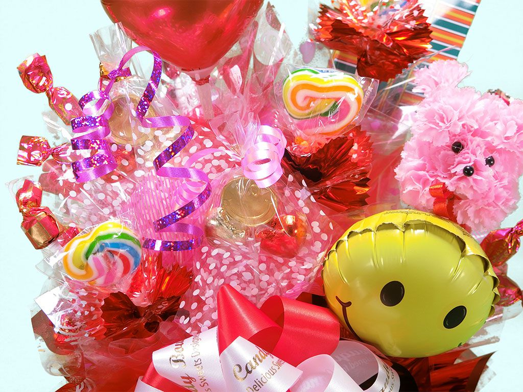 クールフルールバスブーケ　キャンディーブーケ キャンディブーケ あす楽【正規販売店】お菓子 ブーケ 花束 チョコレート チョコ キャンディー キャンディ 誕生日 お祝い プレゼント 発表会 記念日 結婚 開店祝 出産祝 楽屋見舞い サプライズ スマイル バルーン ギフト