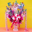 お菓子 ブーケ 花束 キャンディーブーケ 【ポップコーン ピンキー】 キャンディブーケ 誕生日 お祝い プレゼント 発表会 記念日 結婚 開店祝 出産祝 楽屋見舞い サプライズ バルーン イベント ギフト チョコレート チョコ キャンディー キャンディ ラムネ 「正規販売店」