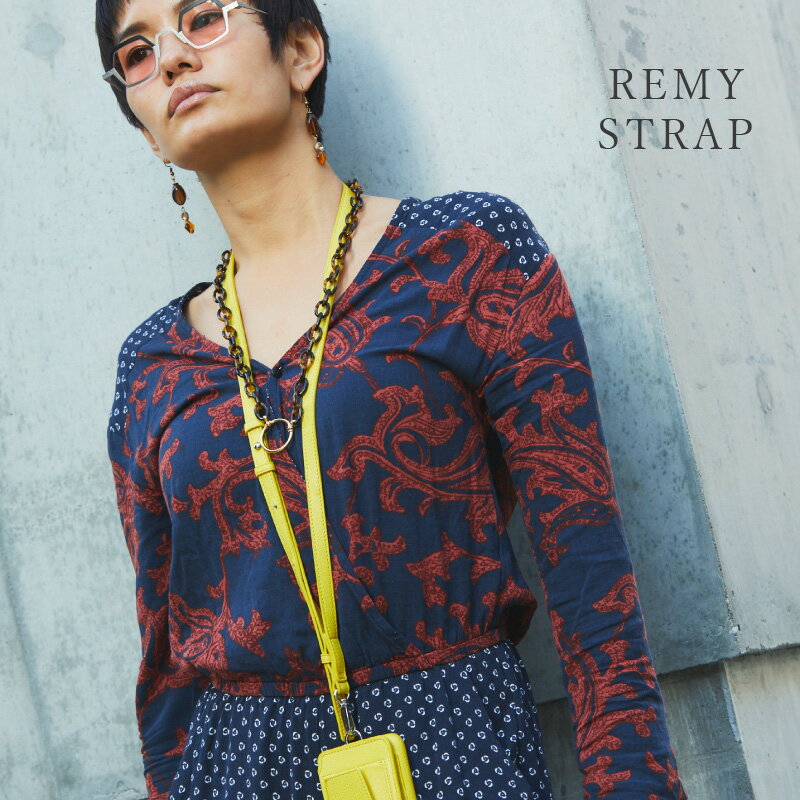 Demiurvo デミウルーボ REMY ストラップ iPhone11 Pro Max iPhone11Pro iPhone11ProMax iPhoneXS iPhoneX ロングストラップ スマートフォン スマホ 落下防止 ヨーロッパレザー フレンチレザー 本革 牛革 日本製 高級 おしゃれ かわいい アクセサリー[◆]