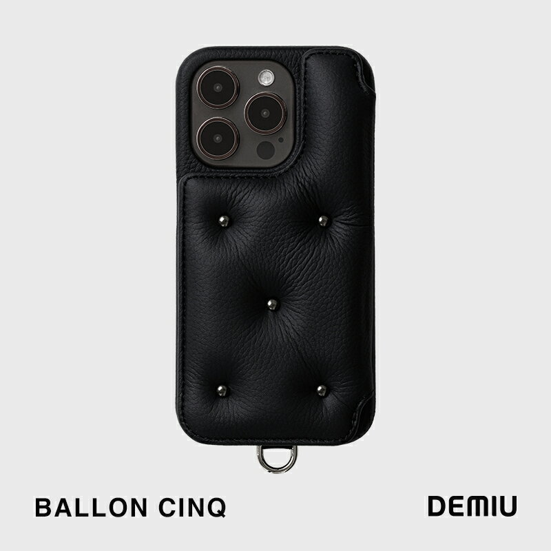 【ポイント10倍】【公式ショップ】 DEMIU デミュウ BALLON CINQ バロンサンク 背面 手帳型ケース スマホケース ヨーロッパレザー 本革 牛革 カード入れ iPhone15 Pro Max iPhone14 Pro Max iPhone 13 Pro [◆]