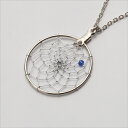 訳あり、在庫処分品1インチ(2.5cm) ドリームキャッチャー ネックレス DC1BP シルバー色北米インディアンに伝わる神話/カナダ先住民の手作り 本当のドリ...