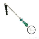 訳あり、在庫処分品0.5インチ(1.3cm)ドリームキャッチャー イヤホンジャック/ストラップ CELL70 トルコ石&ビーズ付 スマートフォンやタブレット端末に