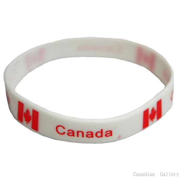 CANADA&カナダ国旗 ラバーブレスレット　　【メール便可】 tl