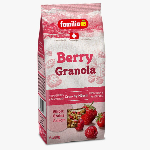 訳あり、在庫処分品、賞味期限2025年12月14日【3袋】ファミリア ベリーグラノーラ 500g