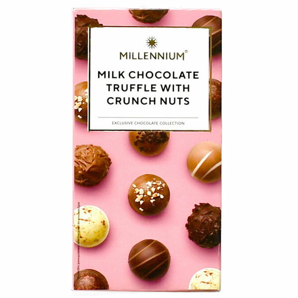 【3個】ミレニアムチョコレートファクトリー　ミルクチョコ・トリュフクランチナッツ 100g【メール便配送(ポスト投函)、代引不可】