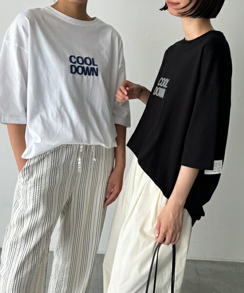 【8.7-14タイムセール10%OFF】【ユニセックス】【送料無料】1975 TOKYO(1975 トーキョー)"COOL DOWN"半袖Tシャツキャナルジーン CANALJEAN レディース メンズ ロゴ 刺繍 プリント カジュアル オーバーサイズ カットソー リラックス おしゃれ ロゴTのサムネイル