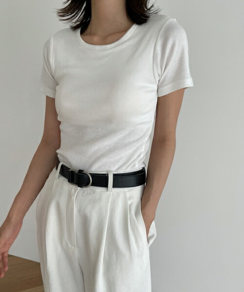 【送料無料】harmonie -OrganicCotton-(アルモニ オーガニックコットン)パット付半袖Tシャツキャナルジーン レディース ブラトップ Tシャツブラ カットソー トップス 半袖 カップ付き コットン 着心地のいい服 シンプル カジュアル デイリー