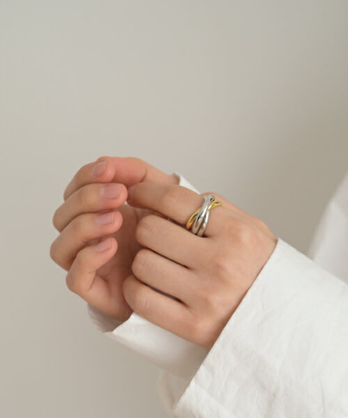 Pt(ピーティー)トリプルラインリングキャナルジーン CANALJEAN レディース Pt ピーティー アクセサリー　リング　3連 シンプル　おしゃれのサムネイル