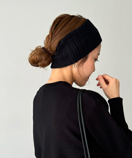 El marリブヘアバンドキャナルジーン CANALJEAN El mar エルマール レディース ニット ヘッドアクセ ヘアバンド 無地 シンプル おしゃれ