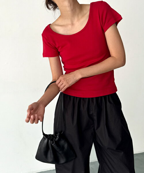 【新色追加】El marコットンラウンドネックTシャツキャナルジーン CANALJEAN El mar エルマール レディース トップス 無地 半袖 クルーネック シンプル カジュアル おしゃれのサムネイル