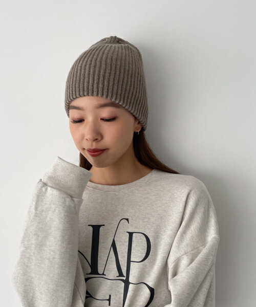 【ユニセックス】El mar(エルマール)カラーリブニットCAPキャナルジーン CANALJEAN レディース El mar 帽子 ニットキャップ キャップ ニット帽 ビーニー リブ シンプル
