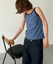 【SALE20%OFF】【送料無料】El marパイルボーダーキャミキャナルジーン CANALJEAN El mar エルマール トップス インナー キャミソー...