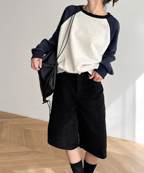 【送料無料】El mar配色ラグラントレーナー 裏毛キャナルジーン CANALJEAN El mar エルマール レディー..