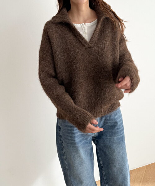 【送料無料】El marヘアリースキッパーニットキャナルジーン CANALJEAN El mar エルマール レディース ..